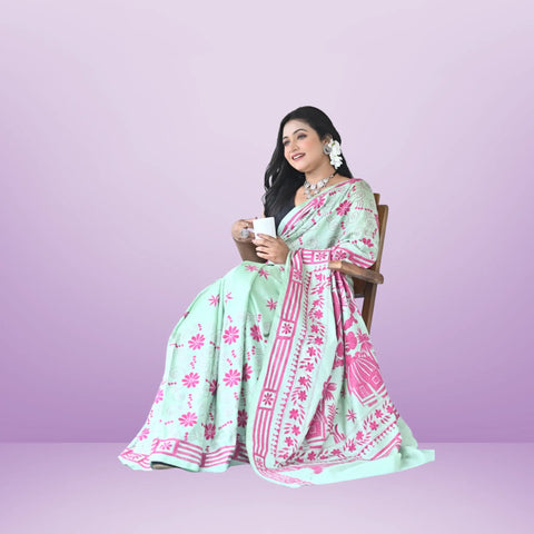 SHARVANI BLENDED SILK KANTHA SAREE