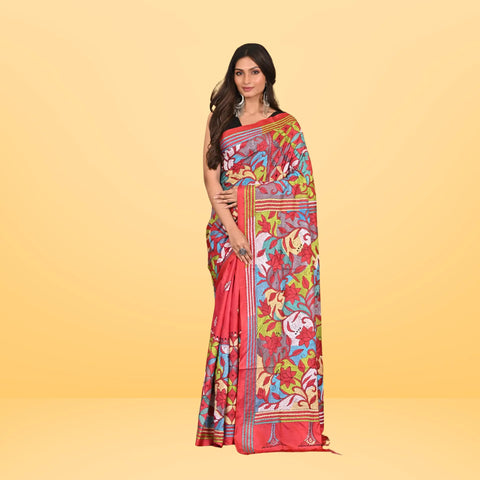 KUMKUMKATHA BLENDED SILK KANTHA SAREE