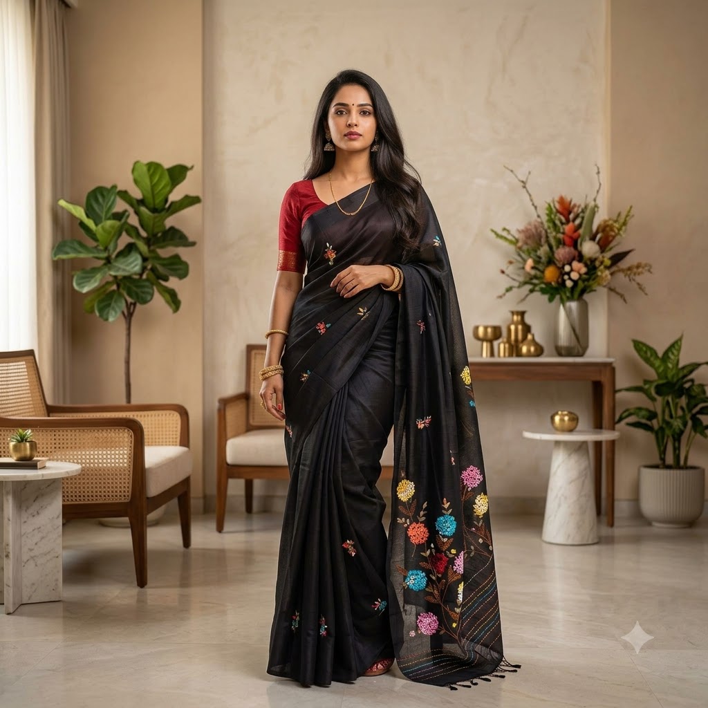 Semi tussar billion sequence saree B