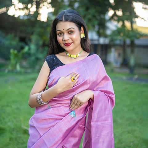 Semi tussar bullion sequence saree